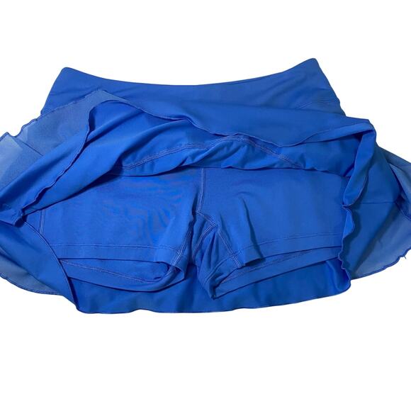 Nike Dri-FIT Blue Ruffle Tennis Skirt Women’s Medium - Picture 3 of 7